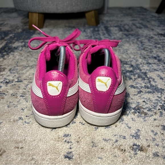 Puma Fuchsia Purple-White Suede Classic Sneakers Size 8 - Picture 8 of 11